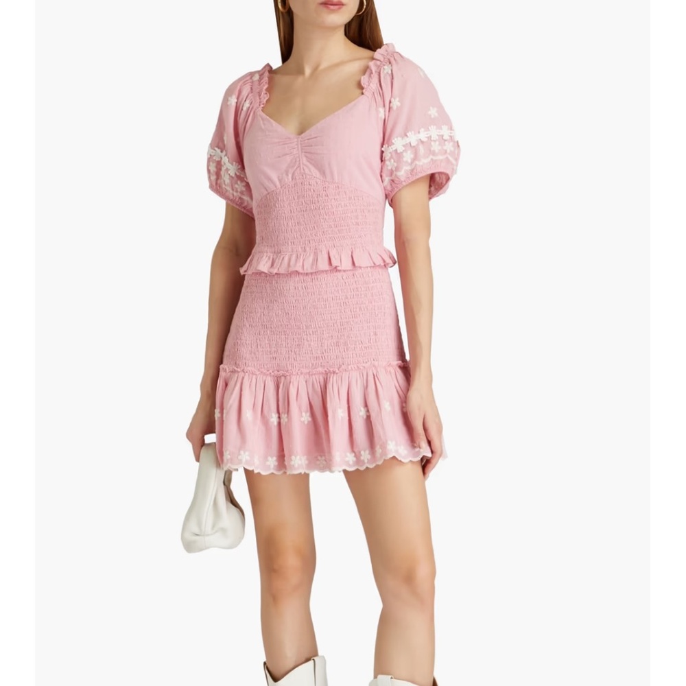 LoveShackFancy Pink Jarrah Dress Size S